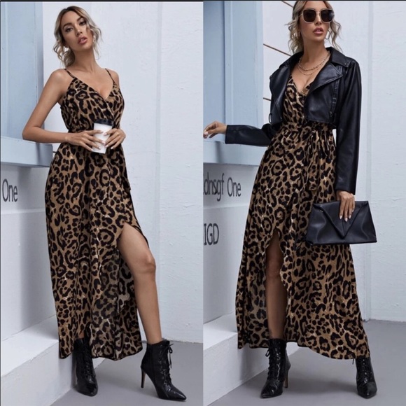 Leopard Print Maxi Dress - Picture 4 of 4